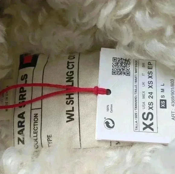 NWT Rare Zara SRPLS Shearling Coat XS